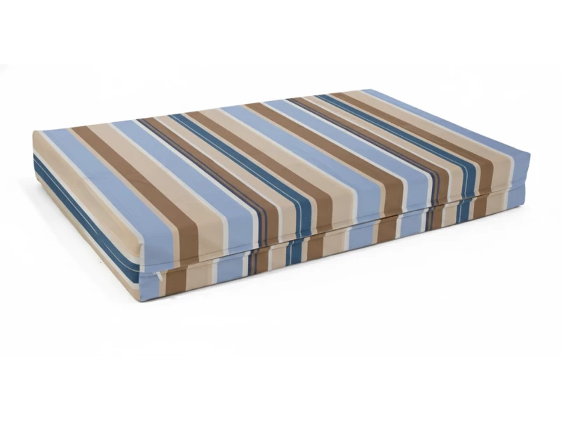 Μαξιλάρι κρετόν με ρίγες Μπλέ -Μπέζ - Καφέ για παλέτα και ευρωπαλέτα