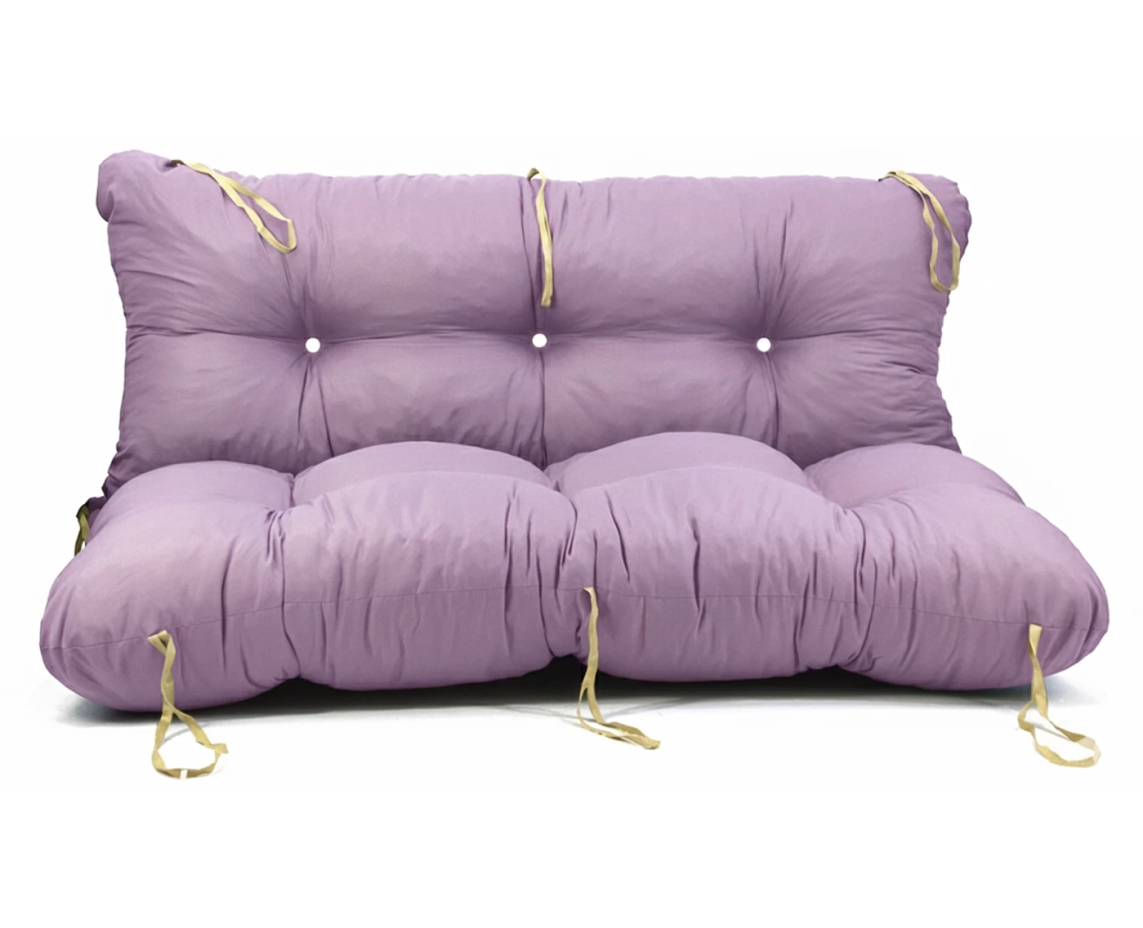 Μαξιλάρι για καναπέ με ενσωματωμένη πλάτη - Μονόχρωμο λιλά Κρετόν ύφασμα | Mypouf.gr