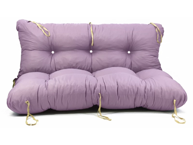 Μαξιλάρι για καναπέ με ενσωματωμένη πλάτη - Μονόχρωμο λιλά Κρετόν ύφασμα