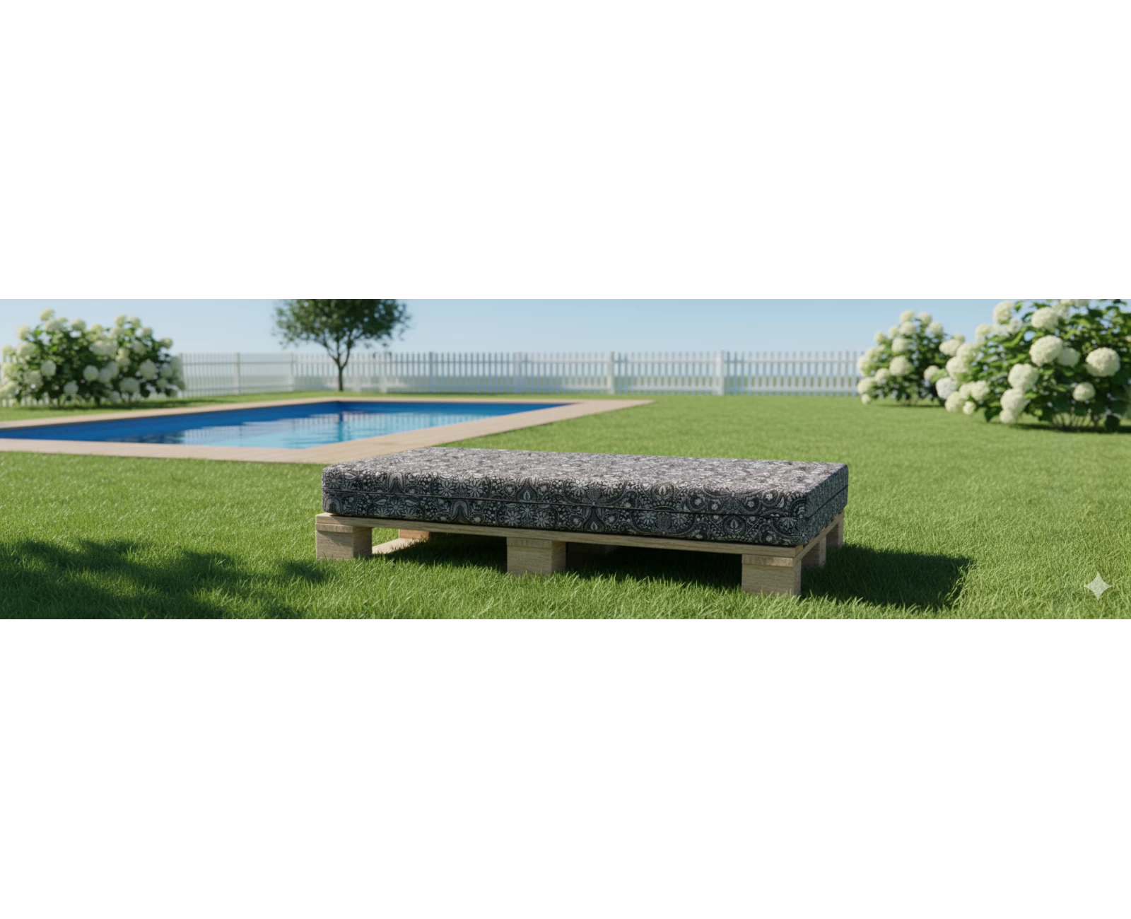 Μαξιλάρι για παλέτα και ευρωπαλέτα Με Σχέδιο Sefu 850 - Λονέτα Ύφασμα Μαύρο Με Σχέδιο | Mypouf.gr