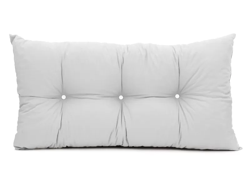Μαξιλάρι Πλάτης Με 2 Κουμπιά Λονέτα λευκή