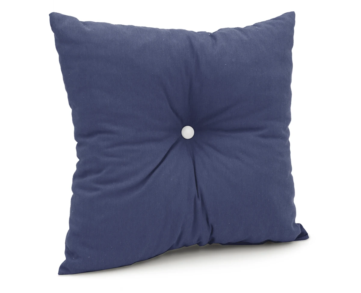 Μαξιλάρι Πλάτης Με 2 Κουμπιά Λονέτα μπλέ Denim | Mypouf.gr