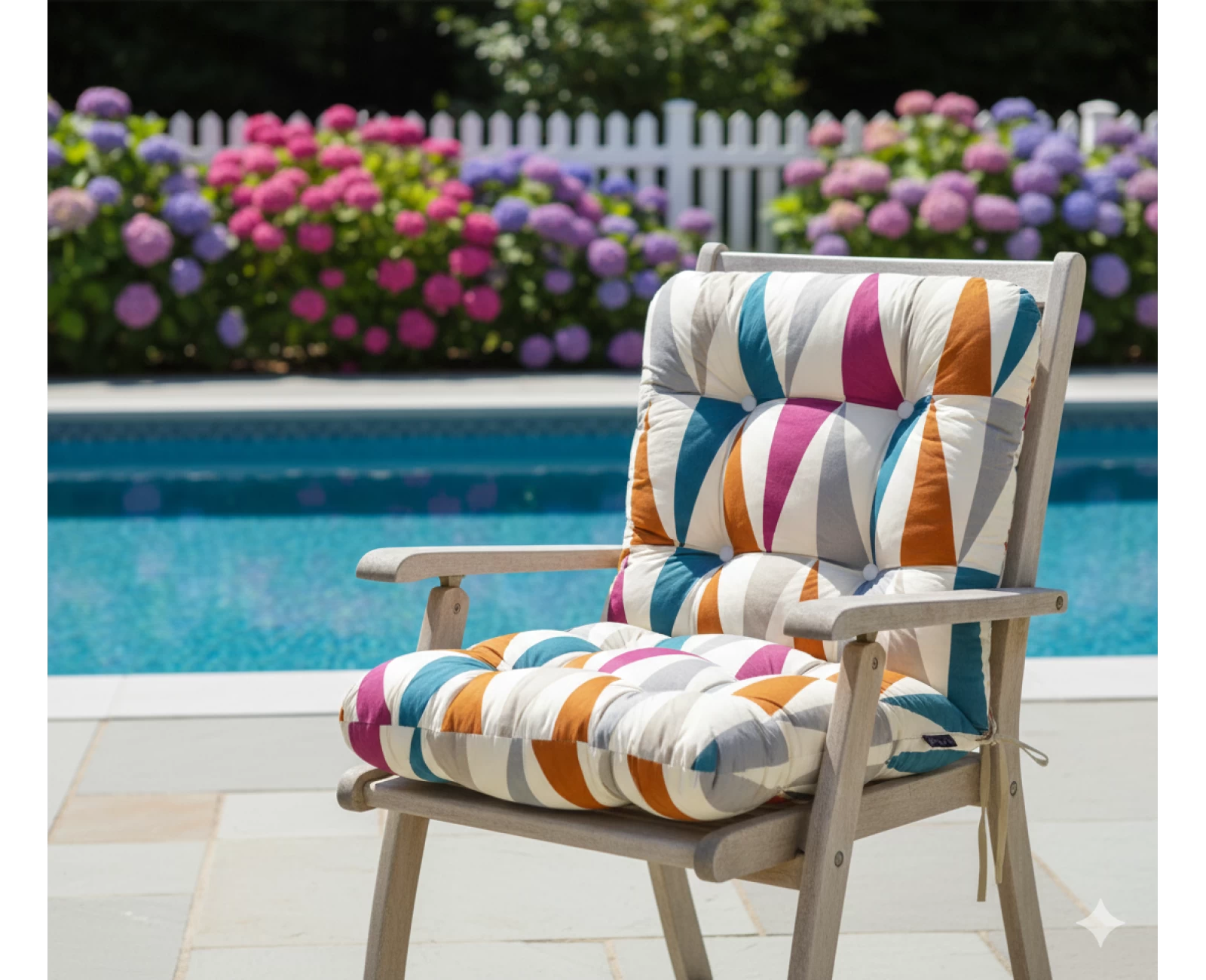 Μαξιλάρι κάθισμα με πλάτη με κουμπιά -  Qatar | Ύφασμα Κρετόν | Mypouf.gr