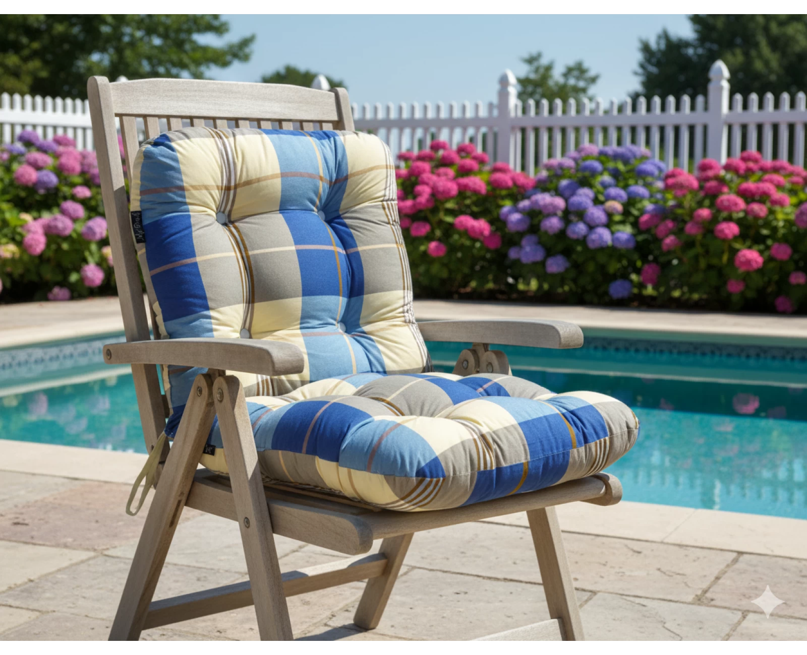 Μαξιλάρι κάθισμα με πλάτη με κουμπιά -  Rome | Ύφασμα Κρετόν | Mypouf.gr