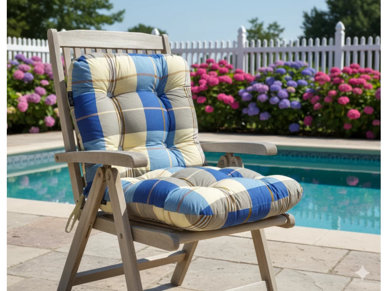 Μαξιλάρι κάθισμα με πλάτη με κουμπιά -  Rome | Ύφασμα Κρετόν