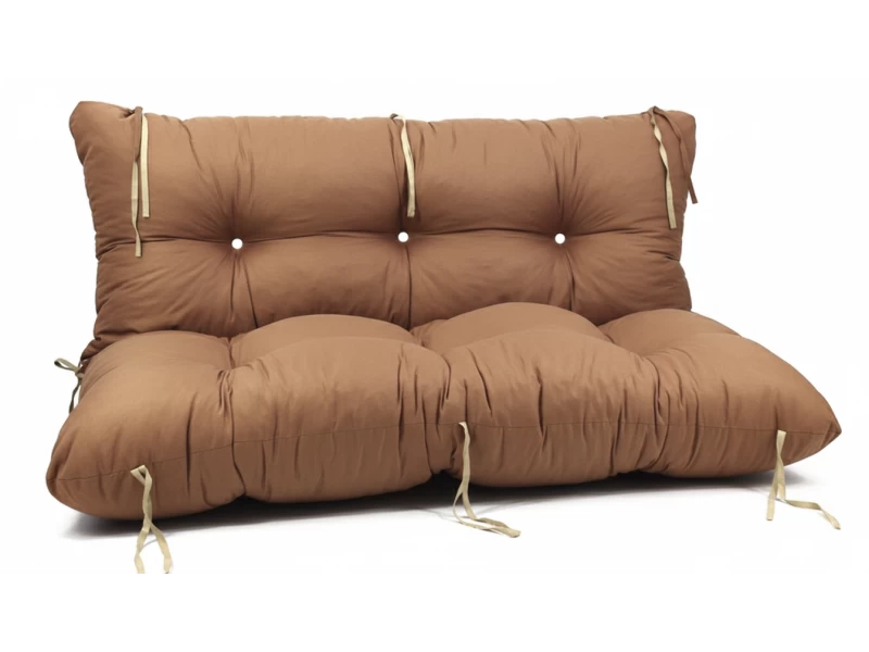 Μαξιλάρι για καναπέ με ενσωματωμένη πλάτη - Μονόχρωμο caramel Poliester ύφασμα