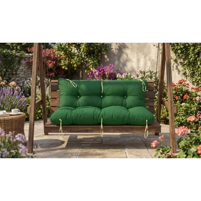 Μαξιλάρι για καναπέ με ενσωματωμένη πλάτη - Μονόχρωμο πράσινο Poliester ύφασμα