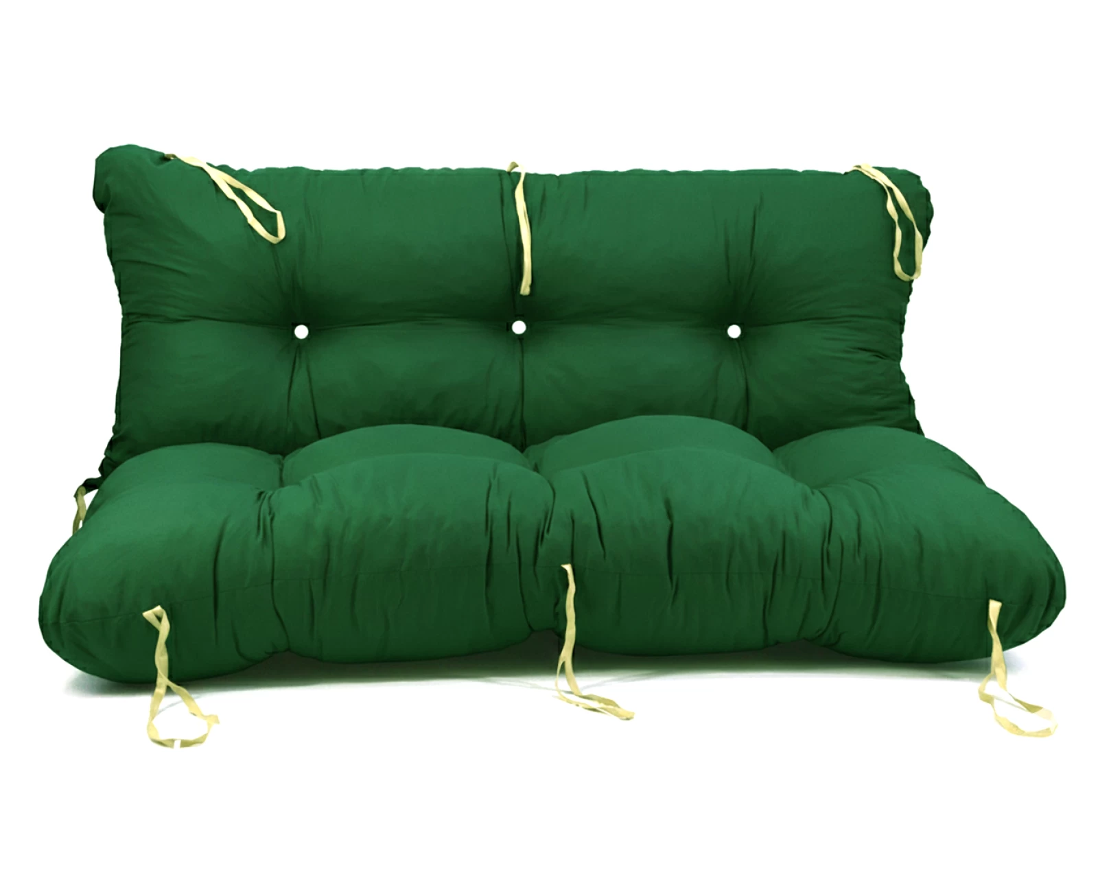 Μαξιλάρι για καναπέ με ενσωματωμένη πλάτη - Μονόχρωμο πράσινο Poliester ύφασμα | Mypouf.gr