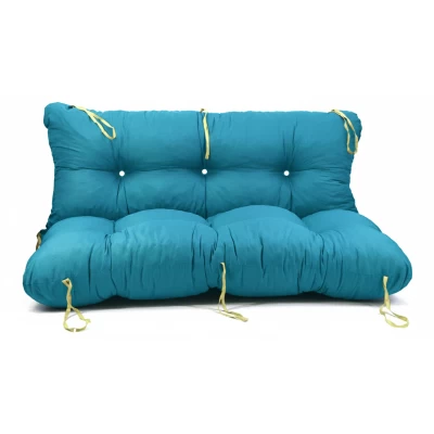 Μαξιλάρι για καναπέ με ενσωματωμένη πλάτη - Μονόχρωμο τιρκουάζ Poliester ύφασμα