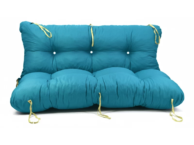 Μαξιλάρι για καναπέ με ενσωματωμένη πλάτη - Μονόχρωμο τιρκουάζ Poliester ύφασμα