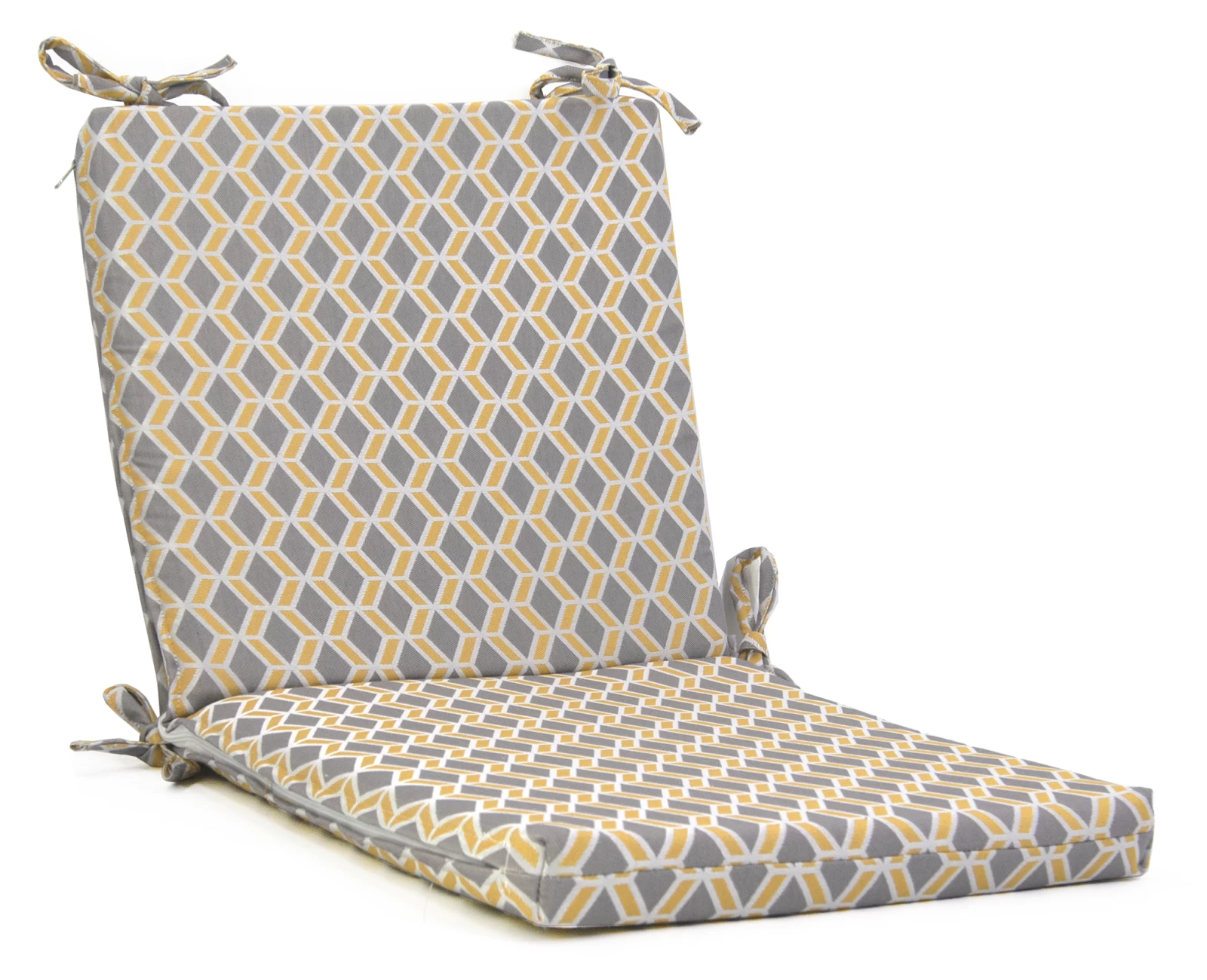 Μαξιλάρι με πλάτη και κάθισμα βαμβακερό με 70% αδιαβροχοποίηση (Design Beehive) 45 x 45 x 5 + 45 x 45 x 5 | Mypouf.gr