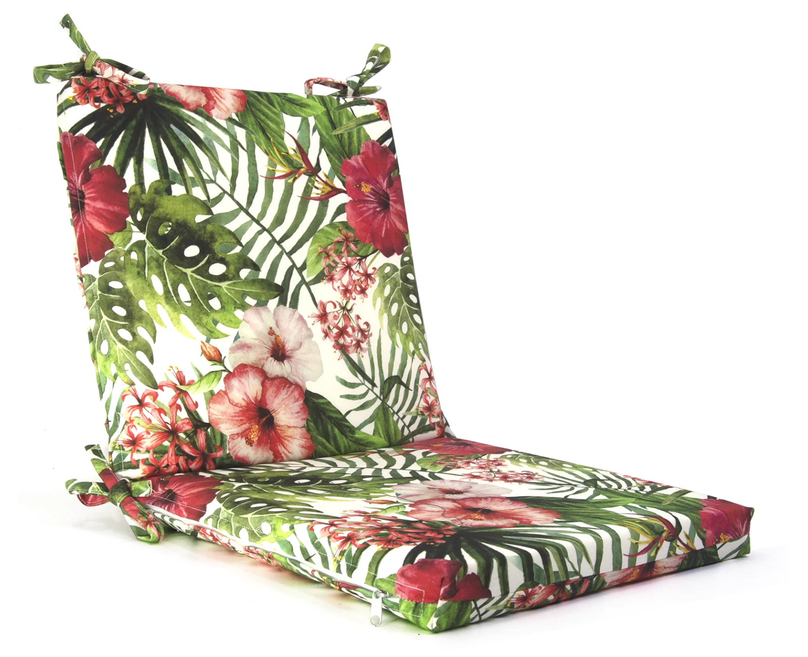 Μαξιλάρι με πλάτη και κάθισμα βαμβακερό με 70% αδιαβροχοποίηση (Flower 15083) 45 x 45 x 5 + 45 x 45 x 5 | Mypouf.gr