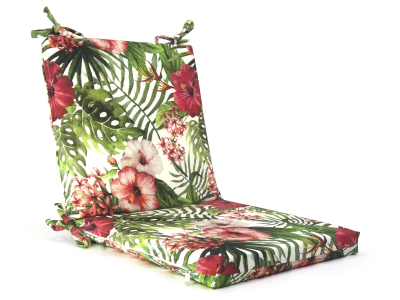 Μαξιλάρι με πλάτη και κάθισμα βαμβακερό με 70% αδιαβροχοποίηση (Flower 15083) 45 x 45 x 5 + 45 x 45 x 5