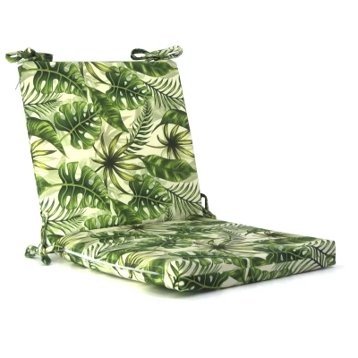 Μαξιλάρι με πλάτη και κάθισμα βαμβακερό με 70% αδιαβροχοποίηση (Leaves 16137) 45 x 45 x 5 + 45 x 45 x 5