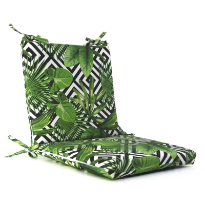 Μαξιλάρι με πλάτη και κάθισμα βαμβακερό με 70% αδιαβροχοποίηση (Leaves 17160) 45 x 45 x 5 + 45 x 45 x 5