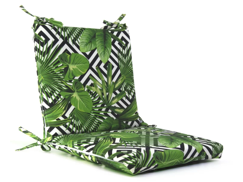 Μαξιλάρι με πλάτη και κάθισμα βαμβακερό με 70% αδιαβροχοποίηση (Leaves 17160) 45 x 45 x 5 + 45 x 45 x 5