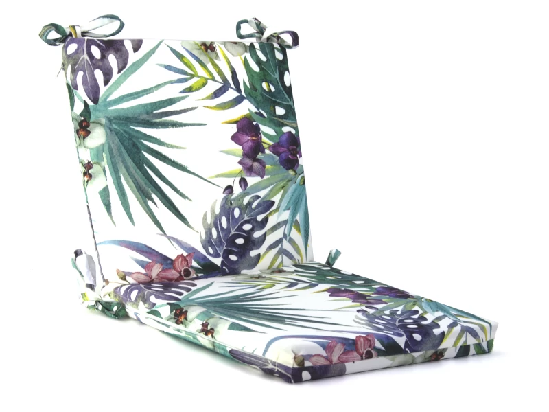 Μαξιλάρι με πλάτη και κάθισμα βαμβακερό με 70% αδιαβροχοποίηση (Leaves 8813) 45 x 45 x 5 + 45 x 45 x 5