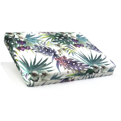 Μαξιλάρι μονοκόμματο αφρολέξ βαμβακερό με 70% αδιαβροχοποίηση (Leaves 8813) 60 x 80 x 10
