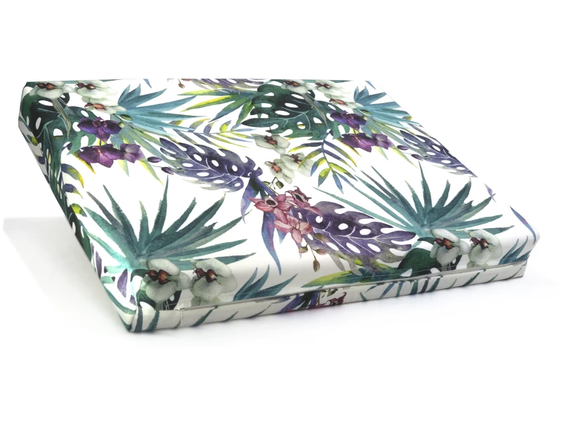 Μαξιλάρι μονοκόμματο αφρολέξ βαμβακερό με 70% αδιαβροχοποίηση (Leaves 8813) 60 x 80 x 10