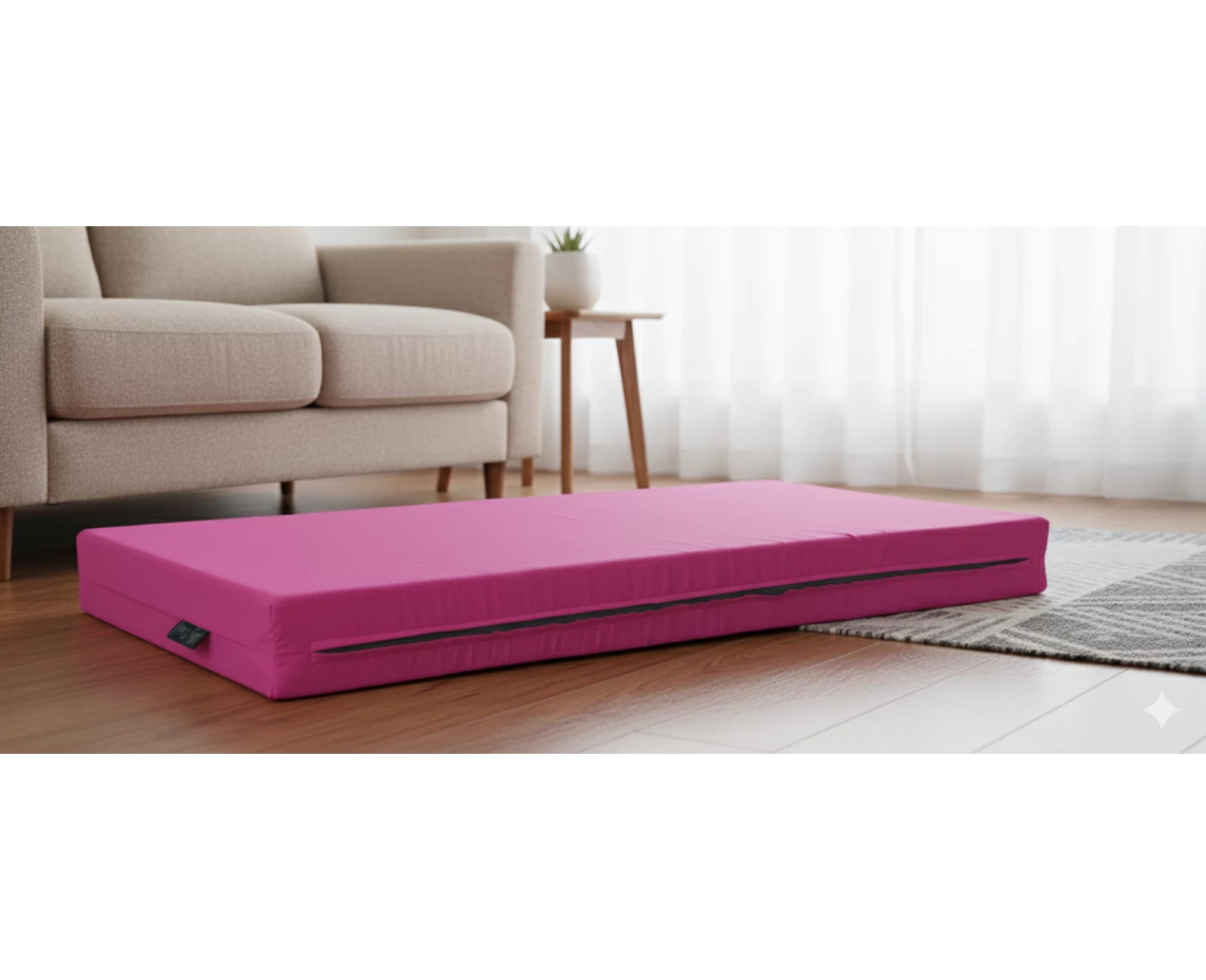 Μαξιλάρι μονόχρωμο φούξια για παλέτα και ευρωπαλέτα (Ύφασμα Κρετόν) | Mypouf.gr