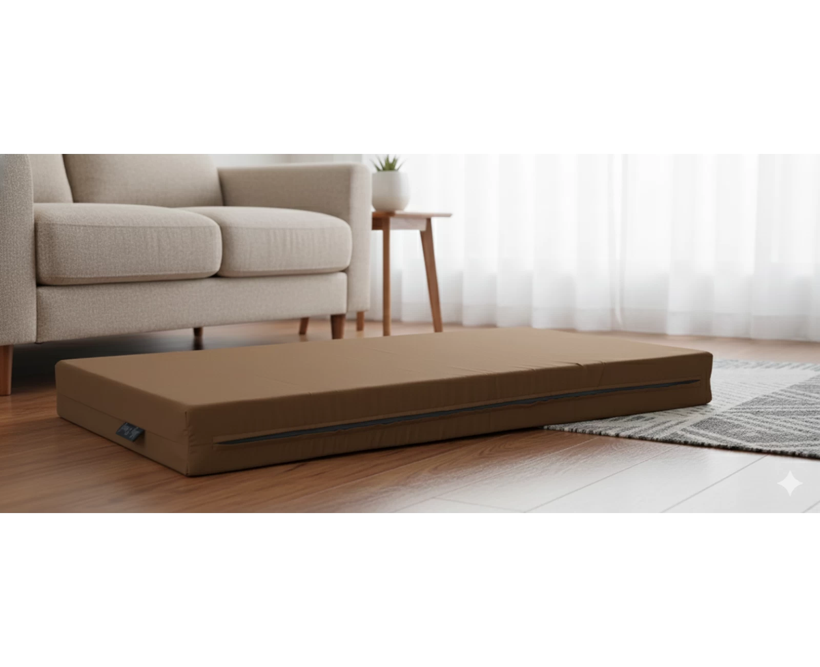 Μαξιλάρι μονόχρωμο καφέ για παλέτα και ευρωπαλέτα (Ύφασμα Κρετόν) | Mypouf.gr