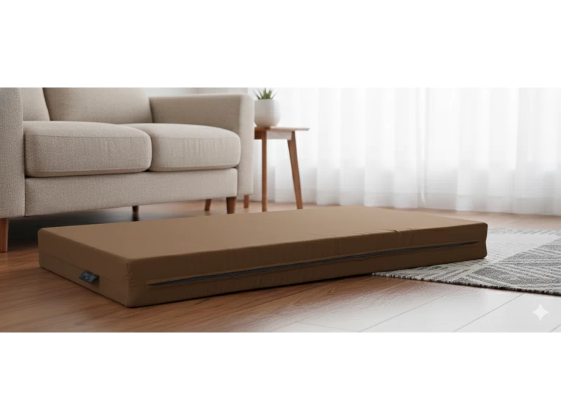 Μαξιλάρι μονόχρωμο καφέ για παλέτα και ευρωπαλέτα (Ύφασμα Κρετόν)