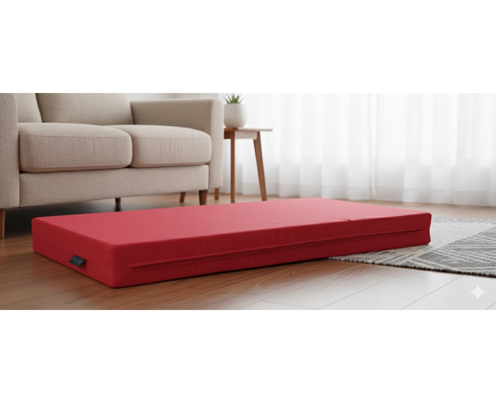 Μαξιλάρι μονόχρωμο κόκκινο για παλέτα και ευρωπαλέτα (Ύφασμα Κρετόν) | Mypouf.gr