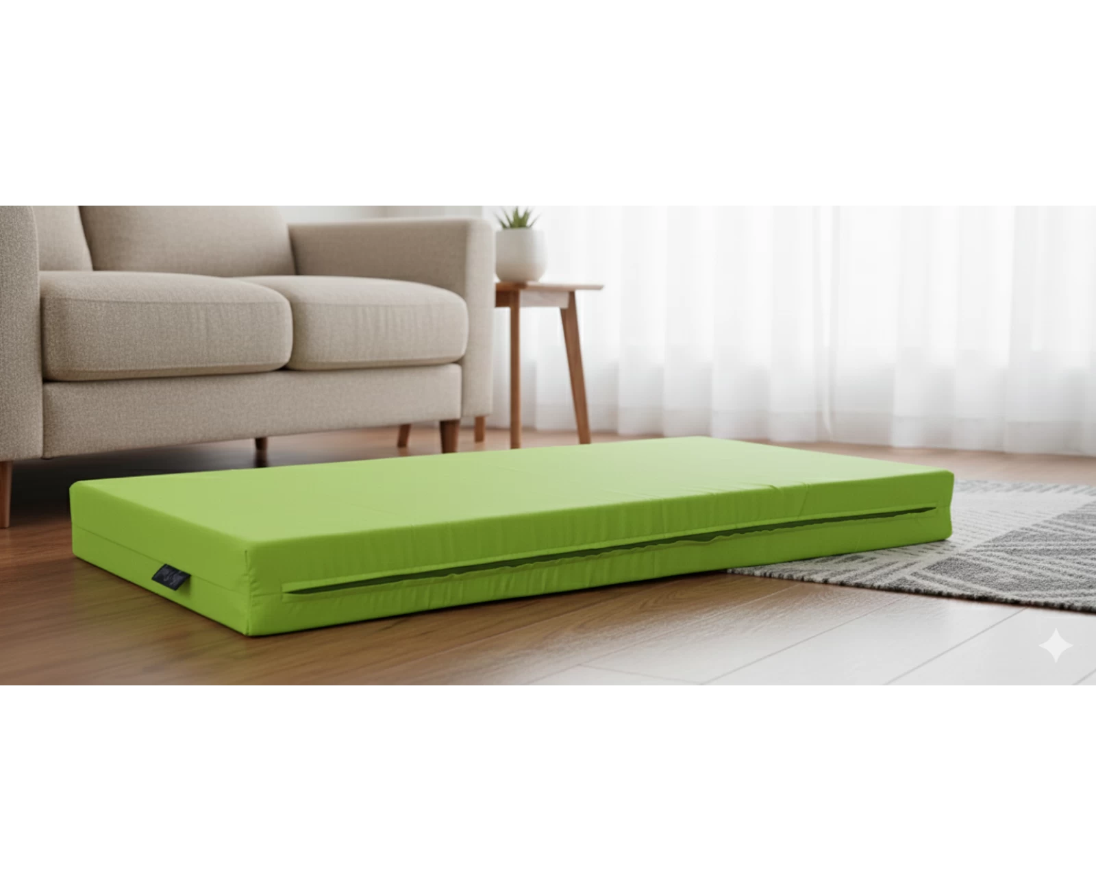 Μαξιλάρι μονόχρωμο λαχανί για παλέτα και ευρωπαλέτα (Ύφασμα Κρετόν) | Mypouf.gr