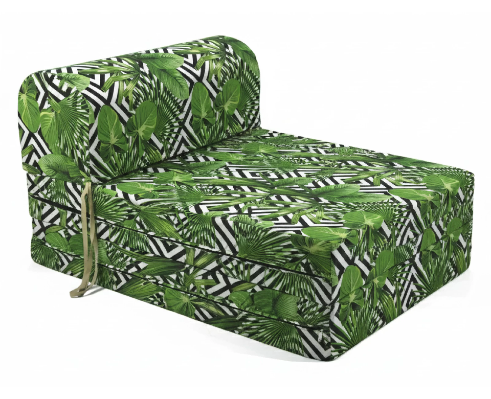 Πολυθρόνα - Κρεβάτι Flip Chair Florina - 70% αδιαβροχοποίηση Ύφασμα απόχρωση σχέδιο (Leaves 17160) | Mypouf.gr