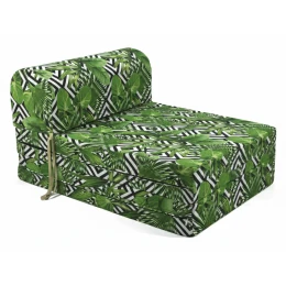 Πολυθρόνα - Κρεβάτι Flip Chair Florina - 70% αδιαβροχοποίηση Ύφασμα απόχρωση σχέδιο (Leaves 17160)