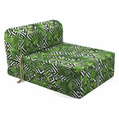 Πολυθρόνα - Κρεβάτι Flip Chair Florina - 70% αδιαβροχοποίηση Ύφασμα απόχρωση σχέδιο (Leaves 17160)