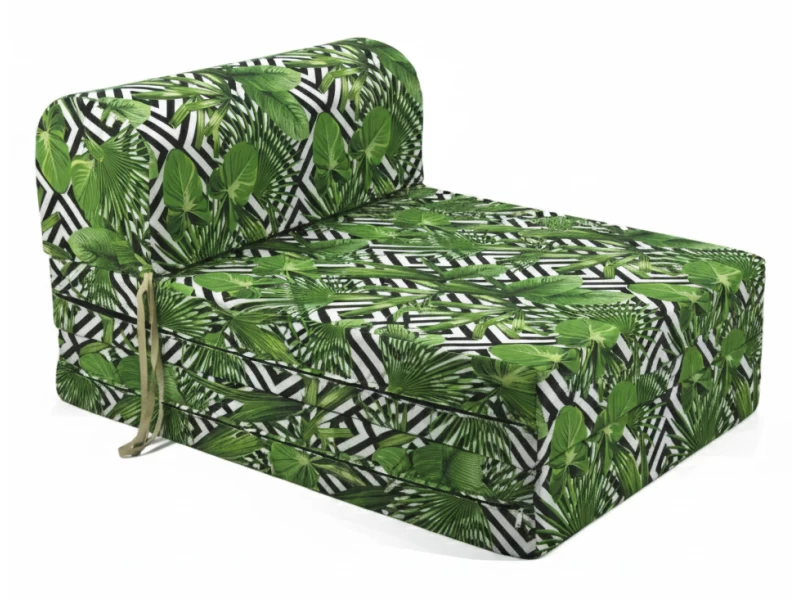 Πολυθρόνα - Κρεβάτι Flip Chair Florina - 70% αδιαβροχοποίηση Ύφασμα απόχρωση σχέδιο (Leaves 17160)