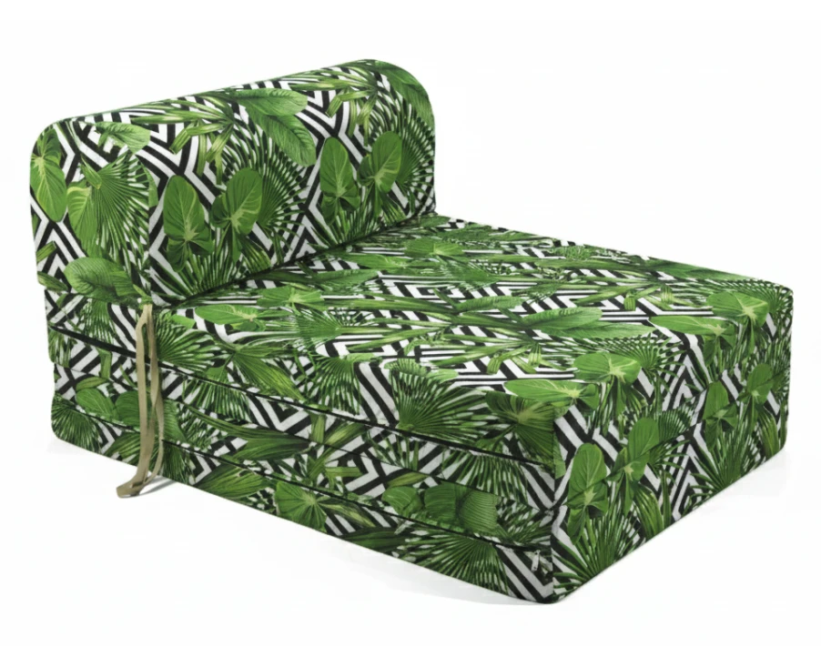 Πολυθρόνα - Κρεβάτι Flip Chair Florina - 70% αδιαβροχοποίηση Ύφασμα απόχρωση σχέδιο (Leaves 17160)