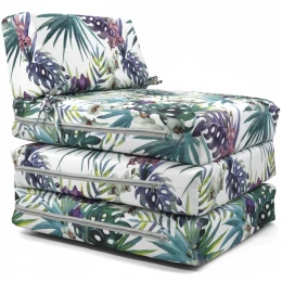 Πολυθρόνα - Κρεβάτι Flip Chair Panama 70% αδιαβροχοποίηση Ύφασμα απόχρωση σχέδιο (Leaves 8813)