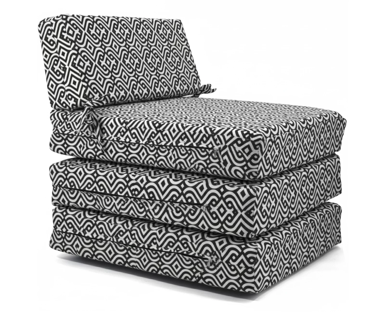 Πολυθρόνα - Κρεβάτι Flip Chair Panama 70% αδιαβροχοποίηση Ύφασμα απόχρωση σχέδιο (Rail Design 15221-01) | Mypouf.gr