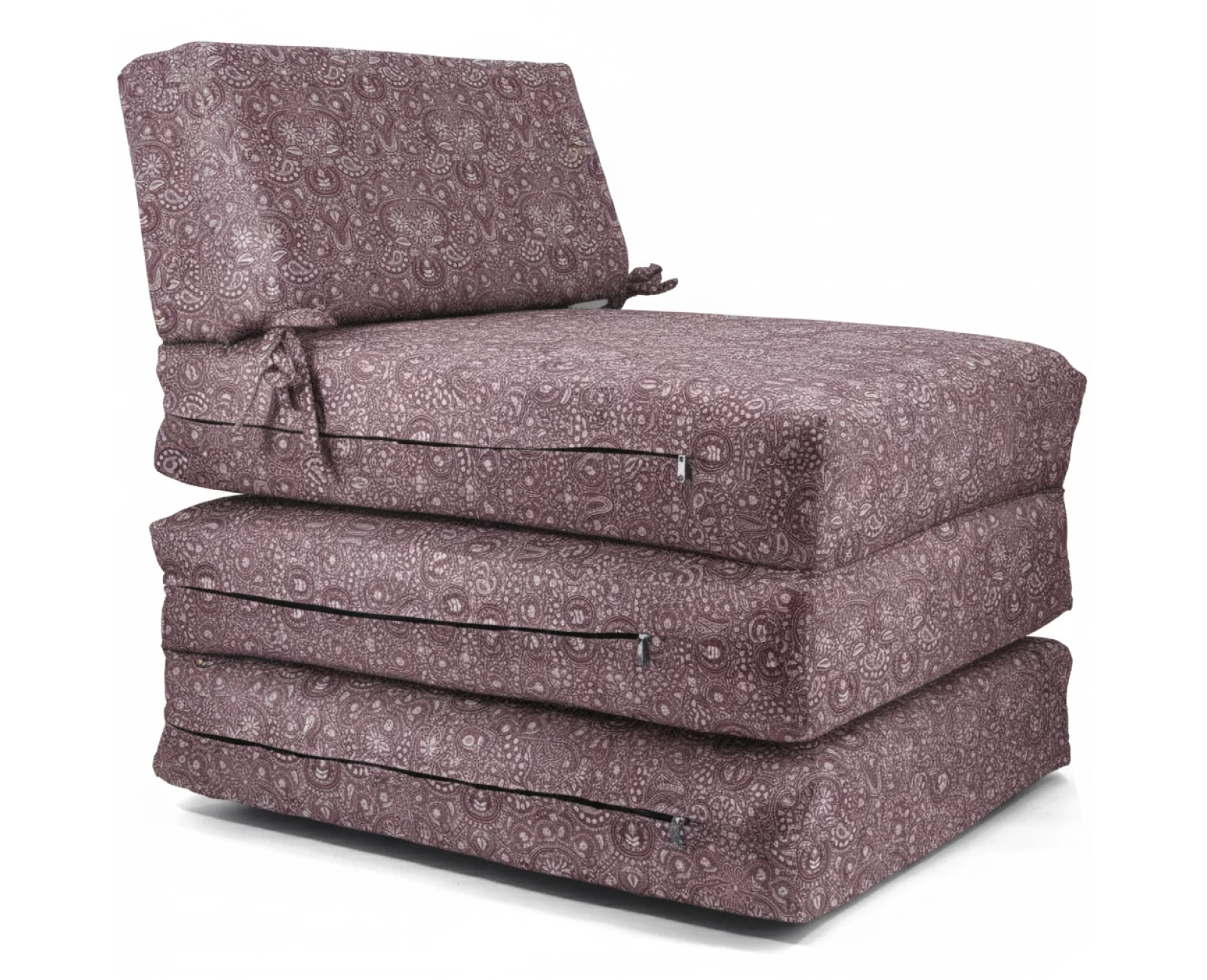 Πολυθρόνα - Κρεβάτι Flip Chair Panama Λονέτα Ύφασμα Sefu 301 - Βυσσινί Με Σχέδιο | Mypouf.gr