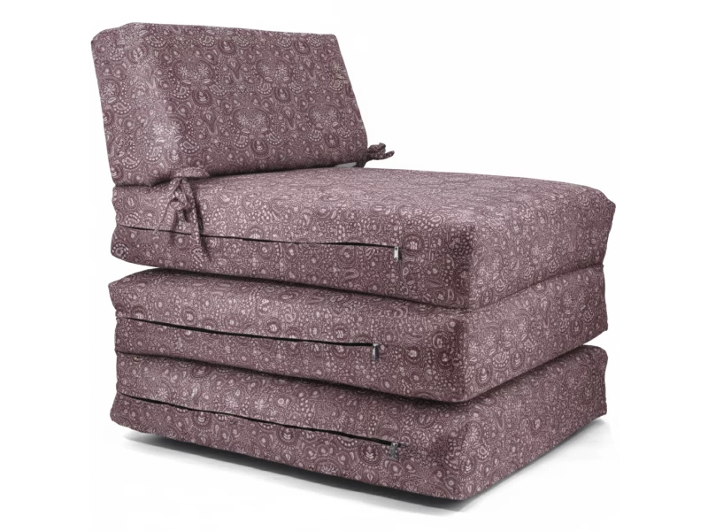 Πολυθρόνα - Κρεβάτι Flip Chair Panama Λονέτα Ύφασμα Sefu 301 - Βυσσινί Με Σχέδιο