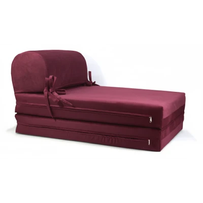 Πολυθρόνα - Κρεβάτι Flip Chair Velure Florina αποχρώσεις του Μπορντώ