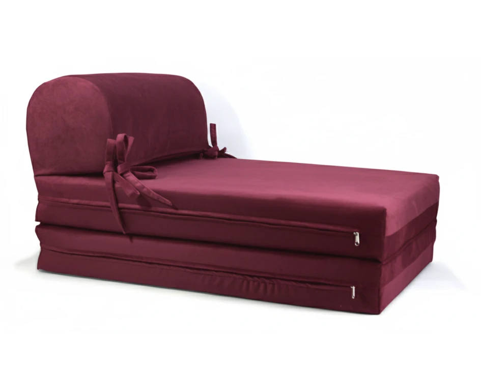 Πολυθρόνα - Κρεβάτι Flip Chair Velure Florina αποχρώσεις του Μπορντώ
