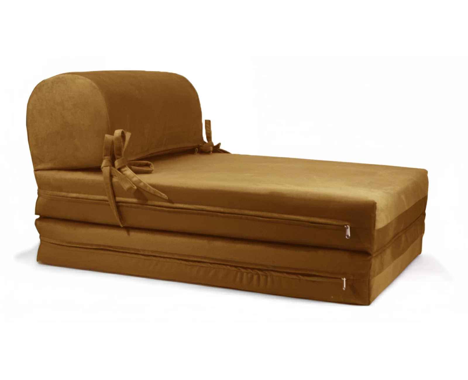 Πολυθρόνα - Κρεβάτι Flip Chair Velure Florina αποχρώσεις του πορτοκαλί | Mypouf.gr