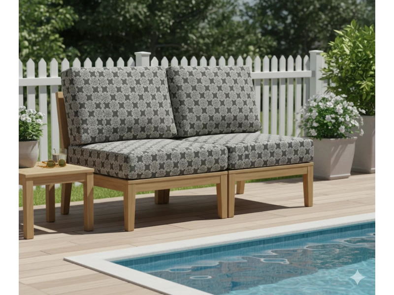 Μαξιλάρι πλάτης τριγωνικό Λονέτα Ύφασμα απόχρωση του ανθρακί με σχέδιo Kanada - Norman