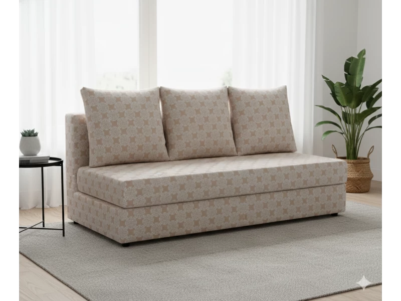 Μαξιλάρι πλάτης τριγωνικό Λονέτα Ύφασμα απόχρωση του σομόν με σχέδιo Kanada - Norman