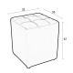 CUBE BLACK PU ΣΚΑΜΠΟ 35X35X42εκ. - Εικόνα 5 | Mypouf.gr