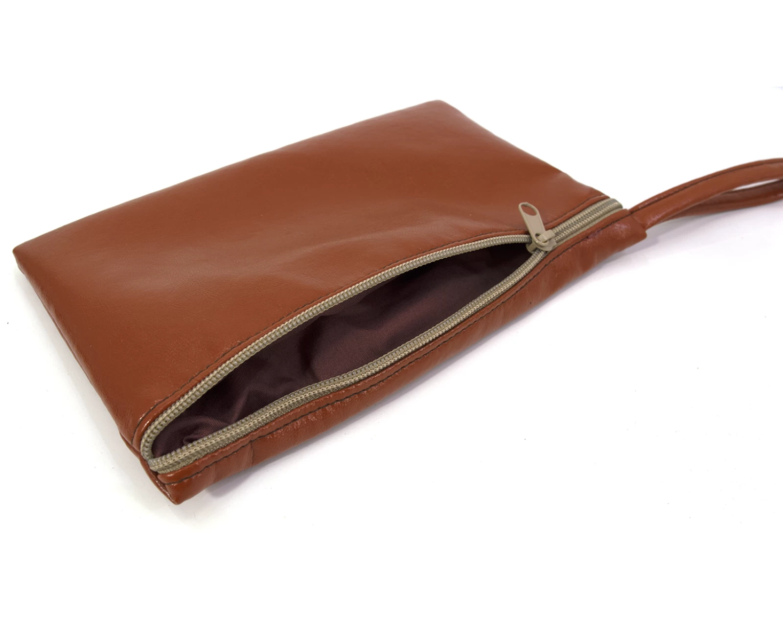 Τσαντάκι - Νεσεσέρ δερματίνη Mineosota Burnt Orange | Mypouf.gr