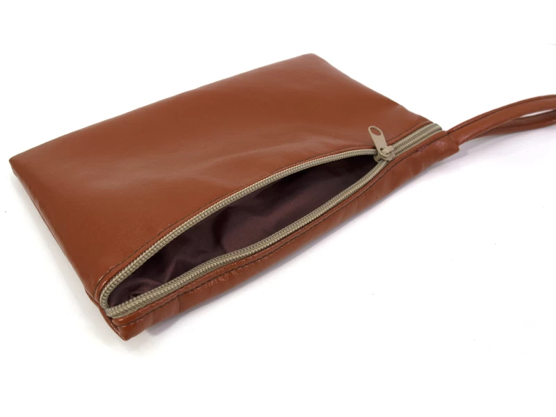 Τσαντάκι - Νεσεσέρ δερματίνη Mineosota Burnt Orange