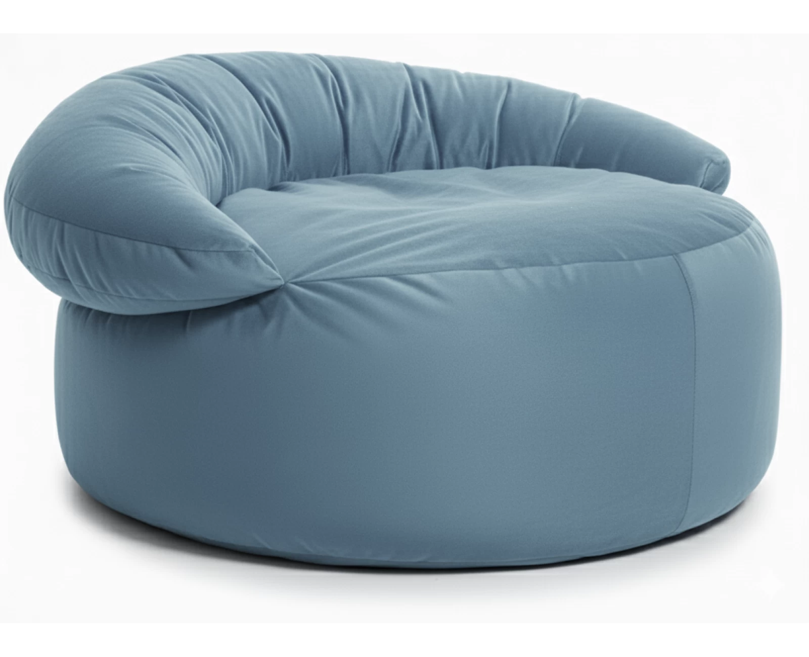 Πουφ πολυθρόνα Big size Velure αποχρώσεις του γαλάζιου Φ120 x 100εκ. | Mypouf.gr