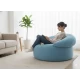 Πουφ πολυθρόνα Big size Velure αποχρώσεις του γαλάζιου Φ120 x 100εκ. | Mypouf.gr