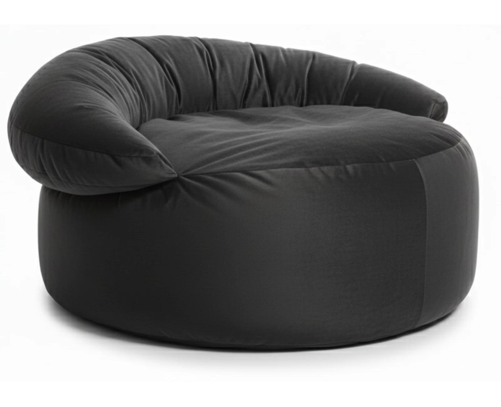 Πουφ πολυθρόνα Big size Velure αποχρώσεις του γκρι Φ120 x 100εκ. | Mypouf.gr