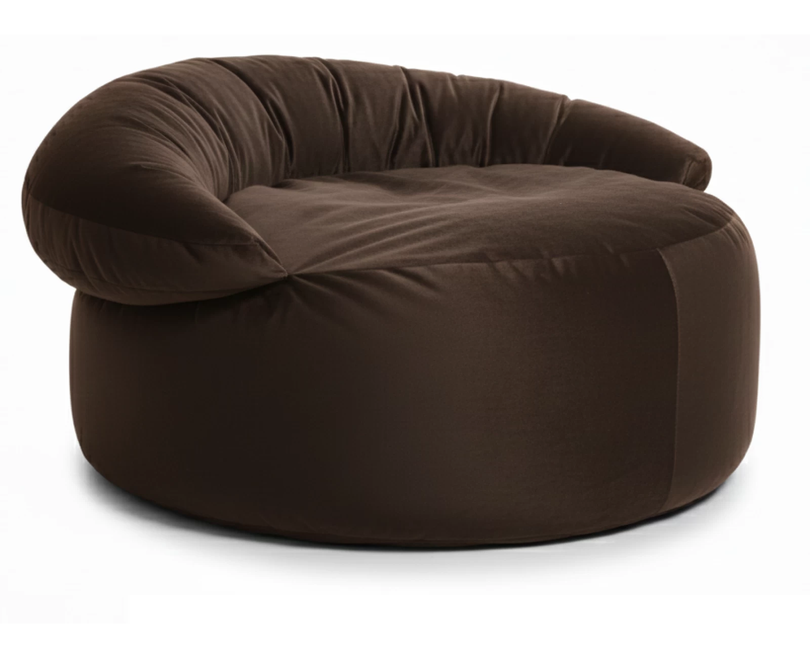 Πουφ πολυθρόνα Big size Velure αποχρώσεις του καφέ Φ120 x 100εκ. | Mypouf.gr