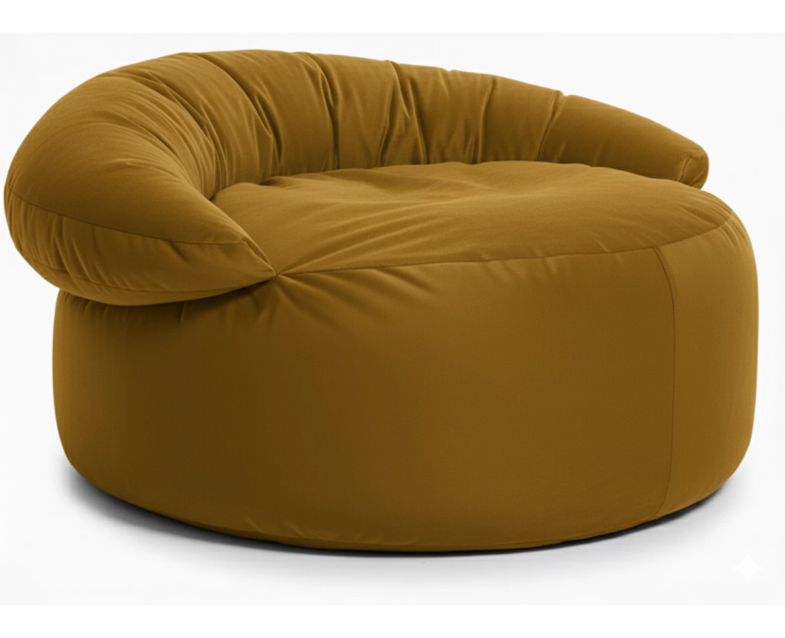 Πουφ πολυθρόνα Big size Velure αποχρώσεις του κίτρινου Φ120 x 100εκ. | Mypouf.gr